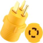 Kanayu 30 Amp Welder Adapter Compatible with NEMA 6-50P to L14-30R, 50 A 6-50P Male to 30A L14-30R Female, 3 Prong Welding Outlet to 4 Prong Generator Locking Plug Generator to Welder Adapter