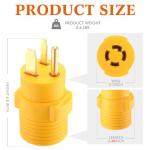 Kanayu 30 Amp Welder Adapter Compatible with NEMA 6-50P to L14-30R, 50 A 6-50P Male to 30A L14-30R Female, 3 Prong Welding Outlet to 4 Prong Generator Locking Plug Generator to Welder Adapter