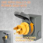 Kanayu 30 Amp Welder Adapter Compatible with NEMA 6-50P to L14-30R, 50 A 6-50P Male to 30A L14-30R Female, 3 Prong Welding Outlet to 4 Prong Generator Locking Plug Generator to Welder Adapter