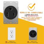 Kanayu 30 Amp Welder Adapter Compatible with NEMA 6-50P to L14-30R, 50 A 6-50P Male to 30A L14-30R Female, 3 Prong Welding Outlet to 4 Prong Generator Locking Plug Generator to Welder Adapter