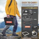 Propane or Butane Stove with Windblocker, Dual Fuel 10,000 BTU Propane Stove for Camping, Automatic Ignition,Gas Portable Stove with Adapter Hose Carrying Case & Griddle for Hiking (Fuel Not Included)