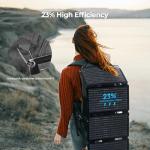 BougeRV 50W Fiberglass Portable Solar Panel, Foldable Solar Cell Solar Charger with USB Outputs for Phones, Compatible with BougeRV 277Wh/173Wh/JuiceGo 240Wh Power Station, for Camping, Hiking