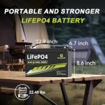 12V 100Ah LiFePO4 Battery Group 31 With Built-in 100A BMS, 15000 Deep Cycles Rechargeable Lithium Battery Prefect for Solar System, Rvs, Marine, Vans, Trailer, Backup (12V 100Ah*4Packs)