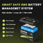 12V 100Ah LiFePO4 Battery Group 31 With Built-in 100A BMS, 15000 Deep Cycles Rechargeable Lithium Battery Prefect for Solar System, Rvs, Marine, Vans, Trailer, Backup (12V 100Ah*4Packs)