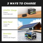 12V 100Ah LiFePO4 Battery Group 31 With Built-in 100A BMS, 15000 Deep Cycles Rechargeable Lithium Battery Prefect for Solar System, Rvs, Marine, Vans, Trailer, Backup (12V 100Ah*4Packs)