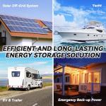 12V 100Ah LiFePO4 Battery Group 31 With Built-in 100A BMS, 15000 Deep Cycles Rechargeable Lithium Battery Prefect for Solar System, Rvs, Marine, Vans, Trailer, Backup (12V 100Ah*4Packs)