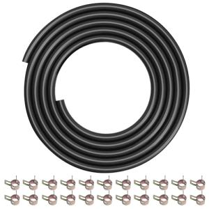 Eunice 5/16 Inch ID Fuel Line Hose 10 Feet for Kawasaki Kohler Briggs & Stratton Small Gas Diesel Powersports Engines and Generators with 22 Pcs 2/5" ID Hose Clamps