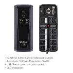 CyberPower CP1200AVR AVR UPS Battery Backup and Surge Protector, 1200VA/720W, 10 Outlets, Mini-Tower, UL Certified