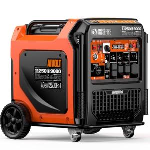 AIVOLT 11250 Wattages Dual Fuel Portable Inverter Generator Super Quiet Gas Propane Powered Remote/Electric Start Outdoor Generator ATS Ready for Home Backup, RV, Jobsite, 50 State & CARB Compliant