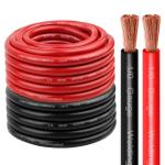 Kimbluth 1/0 Gauge Battery Cable Copper Wire, 15FT Red+15FT Black 1/0 AWG Welding Cable Standard USA OFC Wire for Automotive, Battery, Solar, Marine and Generator