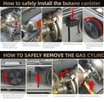 GasBRUH Propane or Butane Stove with Windblocker,Dual Fuel 10000BTU Stainless Steel Portable Camping Stove with CarryCase,Gas Stove for Camping,Tailgating,Outdoor Cooking,Emergency(Fuel not included)