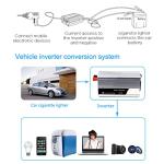 Power Inverter 300W/500W/600W/800W/1000W/1200W/1500W/2000W Modified Sine Wave Inverter DC 12V to 110V/220V AC Car Inverter,1000w,12V to 110V