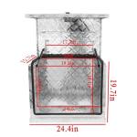 Fsehyue 24.4x15.7x19.7 Inch Aluminium Generator Toolbox Heavy Duty Generator Storage Box Fully Sealed with Lock and Keys suitable for RV Garage