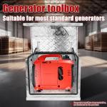 Fsehyue 24.4x15.7x19.7 Inch Aluminium Generator Toolbox Heavy Duty Generator Storage Box Fully Sealed with Lock and Keys suitable for RV Garage