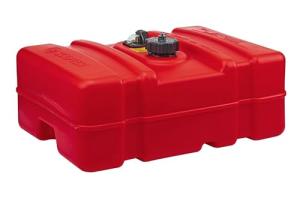Scepter 08669 Rectangular 12 Gallon Low Profile Marine Fuel Tank For Outboard Engine Boats, 24.5" x 18" x 11.5", Red