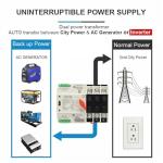 GEYA Mini ATS Automatic Transfer Switch Electrical Selector Switches Dual Power Switch 3Pole 100A 220V 50/60Hz Grid to AC Generator (Black)