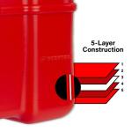 Scepter 08669 Rectangular 12 Gallon Low Profile Marine Fuel Tank For Outboard Engine Boats, 24.5" x 18" x 11.5", Red