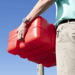 Scepter 08669 Rectangular 12 Gallon Low Profile Marine Fuel Tank For Outboard Engine Boats, 24.5" x 18" x 11.5", Red