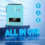 3600W Hybrid Pure Sine Wave Power Inverter with 120A MPPT Solar Charger - DC 24V (Range20V - 30V) to AC 110V 60HZ, for Home Backup, RV Off-Grid, Solar Systems