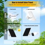 Solar Panel for eufy Camera,Security Camera, 4W Solar Panels for eufyCam E, 2/2Pro, 2C/2C Pro, soloCam E20/E40, IP65 Waterproof USB-C Solar Panel Charger for eufy with Micro USB & Rubber Plug (4 Pack)