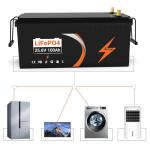 24V 100Ah LiFePO4 Lithium Battery, Build-in 100A BMS with Low-Temp Protection, Smart Display, Deep Cycle, 2560Wh Batteries Perfect for Trolling Motor, Trailer, Boat, Marine, RV, Solar System, Backup