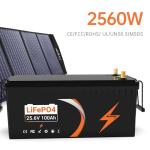 24V 100Ah LiFePO4 Lithium Battery, Build-in 100A BMS with Low-Temp Protection, Smart Display, Deep Cycle, 2560Wh Batteries Perfect for Trolling Motor, Trailer, Boat, Marine, RV, Solar System, Backup