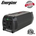 Energizer 150 Watt Dual Power Inverter, DC 12V to 110V AC Converter, Modified Sine Wave Car Inverter, 110 Volts AC Outlet, with 2 USB Ports and Car Cigarette Lighter Adapter