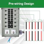 30 Amp Generator Transfer Switch Kit,10-Circuits,7500W,Indoor&Outdoor,NEMA 3R,Include 10 Foot Cord and 30 Amps Inlet Box,Easy to Install,5 Years Warranty,Generator Transfer Switch 30 amp kit