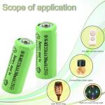 Yibatopow 8 Packs Ni-MH 2/3AAA 1.2v 200 mah Rechargeable Batteries,2/3 AAA Battery for Solar Lights,Outdoor Solar Garden Art Light Battery(They are not AAA Size Batteries)