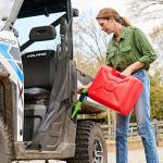 Scepter SmartControl 5 Gallon 18.9 Liter Plastic Dual Handle Diesel Gas Container Jug with Controllable Flow Nozzle Spout, 4 Pack, Red