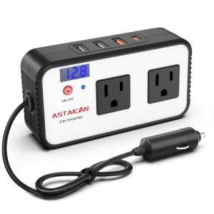 Astaican 200W Car Power Inverter with USB Ports