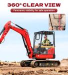 JDMON Waterproof Mini Excavator Cover with Roof Straps