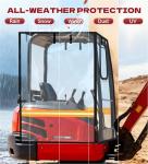 JDMON Waterproof Mini Excavator Cover with Roof Straps