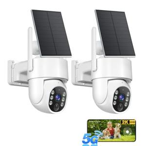 Gianteye Solar Wireless Security Cameras - 2 Pack