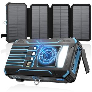 SOARAISE 48000mAh Solar Portable Charger with Flashlight