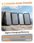 SOARAISE 48000mAh Solar Portable Charger with Flashlight