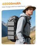 SOARAISE 48000mAh Solar Portable Charger with Flashlight