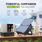 BROWEY 1600W Portable Power Station with Solar Panel