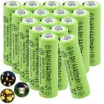 Yibatopow 16 Pack Rechargeable AA Solar Batteries