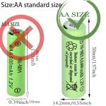 Yibatopow 16 Pack Rechargeable AA Solar Batteries