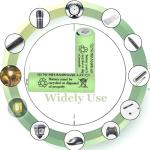 Yibatopow 16 Pack Rechargeable AA Solar Batteries