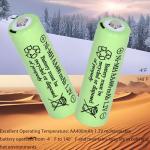Yibatopow 16 Pack Rechargeable AA Solar Batteries
