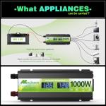 1000W Power Inverter 12V DC to AC