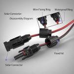 iHaospace XT60 Solar Connector Cable 25FT