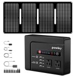 Powkey 200W Portable Power Station with Solar Panel