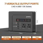 Powkey 200W Portable Power Station with Solar Panel