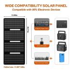 Powkey 200W Portable Power Station with Solar Panel