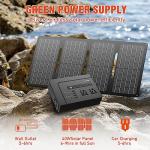 Powkey 200W Portable Power Station with Solar Panel