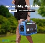 DK 3000W Dual Fuel Inverter Generator, Quiet and Lightweight