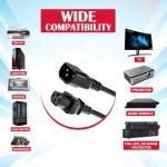 6ft Heavy-Duty AC Power Cord Extension Cable